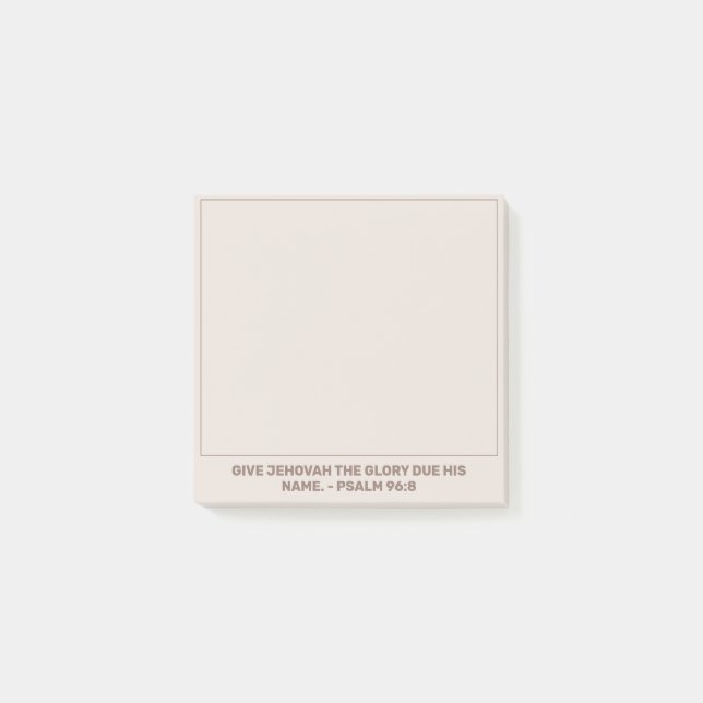 2025 års text Psalm 96:8 | JW Post-it Block (Framsida)