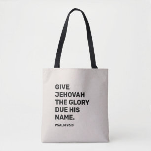 2025 års text Psalm 96:8 JW Tote Bag Tygkasse