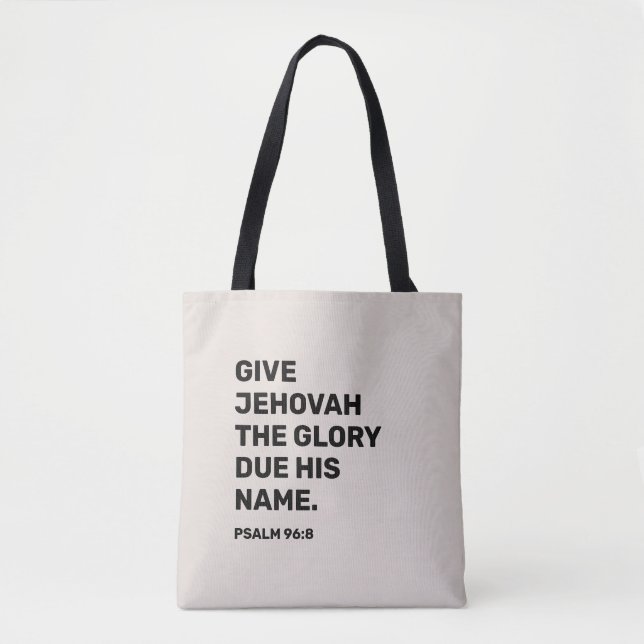 2025 års text Psalm 96:8 | JW Tote Bag Tygkasse (Framsida)