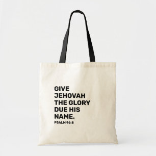 2025 års text tote Bag - Psalm 96:8 JW Tote Bag Tygkasse