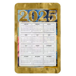 2025 års tid i en snabbkalender - nytt år magnet
