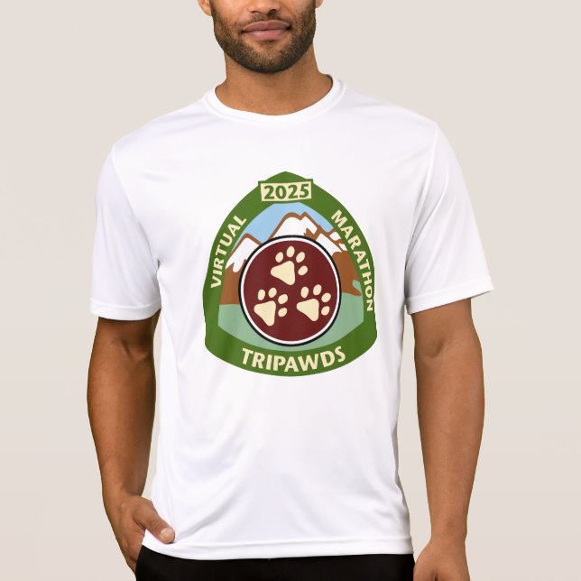 2025 års tripawds Marathon-deltagarprestanda T Shirt (Framsida)
