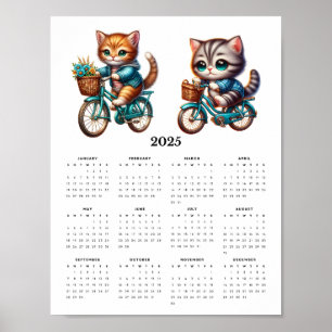 2025 års väggkalender för Kattunge 2025 Poster