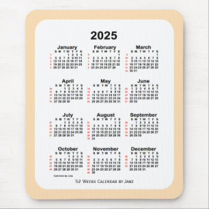 2025 års Wheat 52-veckorskalender från Janz Musmatta