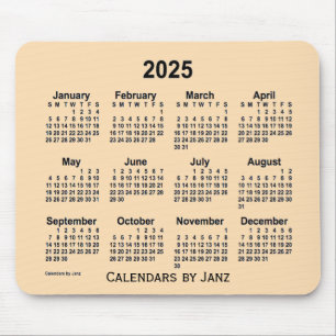 2025 års Wheat Calendar av Janz Mouse Pad Musmatta