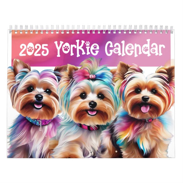 2025 års Yorkie-kalender Kalender (Omslag)