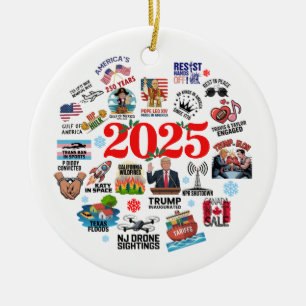 2025 Betydelsefulla händelser Julgransprydnad Keramik