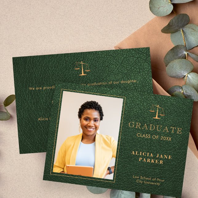 2025 Bild från advokatskolan studenten grönt guld Meddelande (Skapare uppladdad)