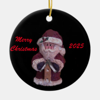 2025 BIRDHOUSE SANTA GOD JUL JULGRANSPRYDNAD KERAMIK