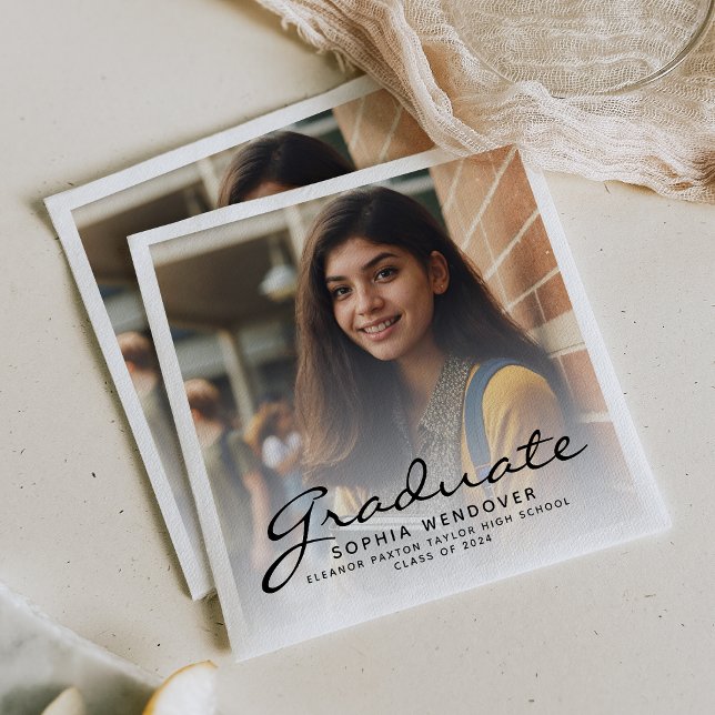 2025 Black Script Photo Studentfest Pappersservett (Skapare uppladdad)