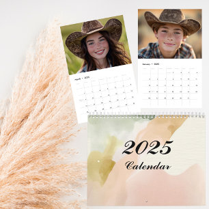 2025 Boho Anpassade 12 månaders fotokalender Kalender