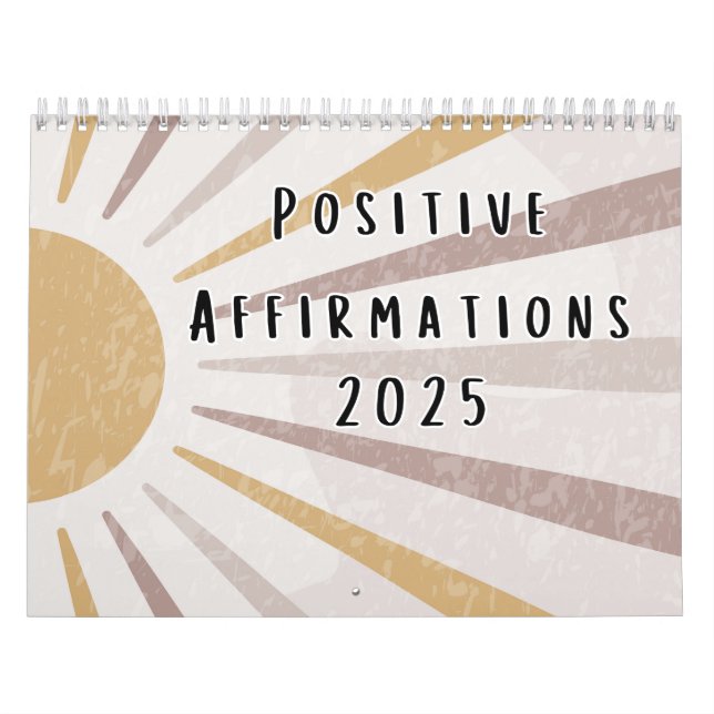2025 Boho Positive Affirmations Quotes Kalender (Omslag)