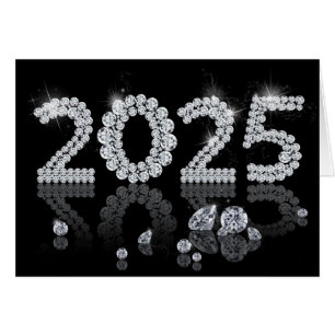 2025 - Briljantdiamanter - nyår Hälsningskort