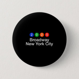 2025 Broadway New York City Subway Style Nyår Knapp