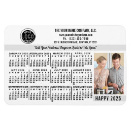 2025 Calendar Anpassningsbar Business Logotyp Namn Magnet
