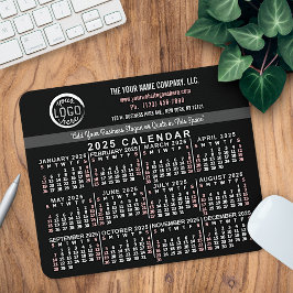 2025 Calendar Anpassningsbar Business Logotyp Namn Musmatta