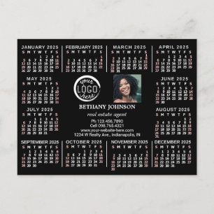 2025 Calendar Anpassningsbar Business Logotyp Phot Vykort