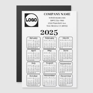 2025 Calendar Anpassningsbar Company Namn & Logoty