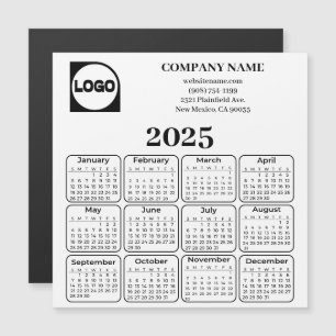 2025 Calendar Anpassningsbar Company Namn & Logoty