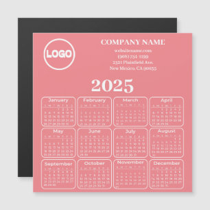 2025 Calendar Anpassningsbar Company Namn & Logoty