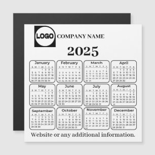 2025 Calendar Anpassningsbar Company Namn & Logoty