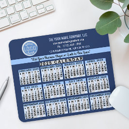 2025 Calendar Blue Easy Anpassningsbar Business Lo Musmatta