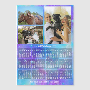 2025 Calendar Boho Watercolor Anpassningsbar Photo