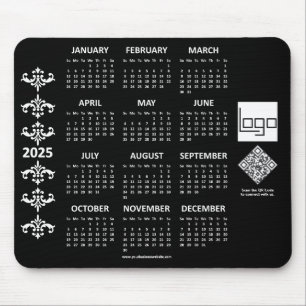 2025 Calendar Business Logotyp QR Code Black Baroq Musmatta