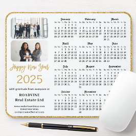 2025 Calendar Business Photo Elegant Guld Glitter Musmatta