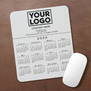 2025 Calendar Company Logotyp and Text on Grått Musmatta