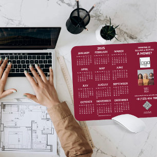 2025 Calendar Company Logotyp QR Code Burgundy Pho Musmatta