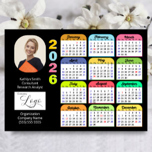 2025 Calendar Guld Black Business Photo Magnetic