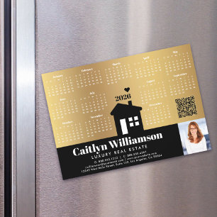2025 Calendar Guld Realtor Photo QR Code Magnet