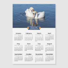 2025 Calendar Kärlek Svanar Photo Magnet