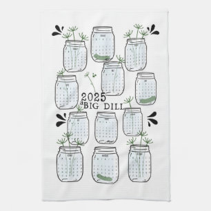 2025 Calendar Kitchen Tea Towel Kökshandduk
