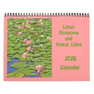2025 CALENDAR, "LOTUS BLOMMARS & Vatten Lilies" Kalender