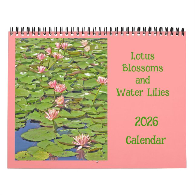 2025 CALENDAR, "LOTUS BLOMMARS & Vatten Lilies" Kalender (Omslag)
