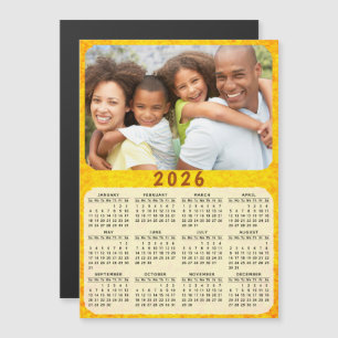 2025 Calendar Magnet Family Photo Golden Gult