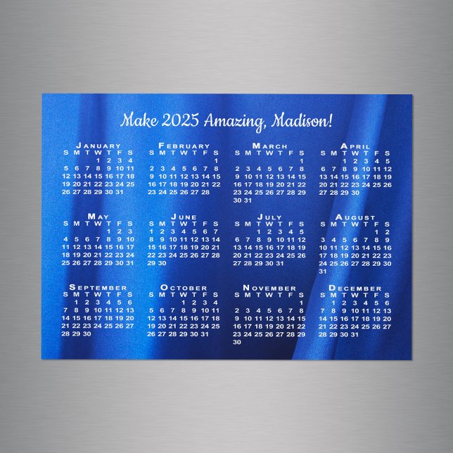 2025 Calendar Motivation Namn Anpassningsbar Photo (2025 Calendar Motivation Name Custom Photo Magnet in situ)
