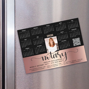 2025 Calendar Notary Copper Black QR Code Magnet