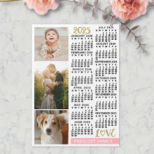 2025 Calendar Rosa Guld Anpassningsbar Photos Mag