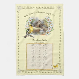 2025 Calendar Towel Kitchen Prayer House Bluting Kökshandduk