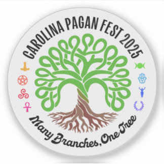 2025 Carolina Pagan Fest Sticker Transparent Klistermärken