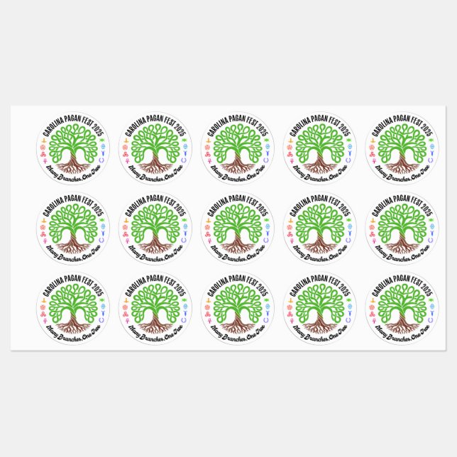 2025 Carolina Pagan Fest Watersecure Stickers (Ark)