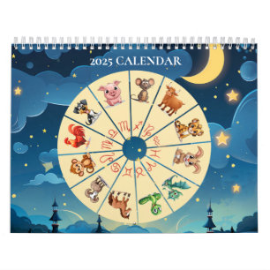 2025 China Clipart Zodiac Kalender
