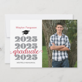 2025 Christian Black Red Photo Studenten Meddelande