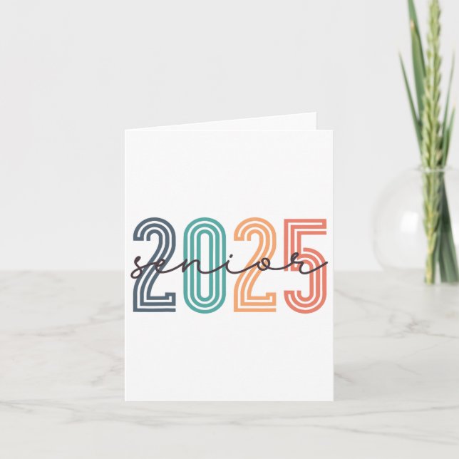 2025 cl på 2025 ck till skolan Retro Graduati Kort (Framsida)