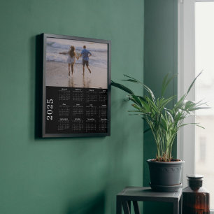 2025 Classic Fullt Bleed Black Calendar Fototryck