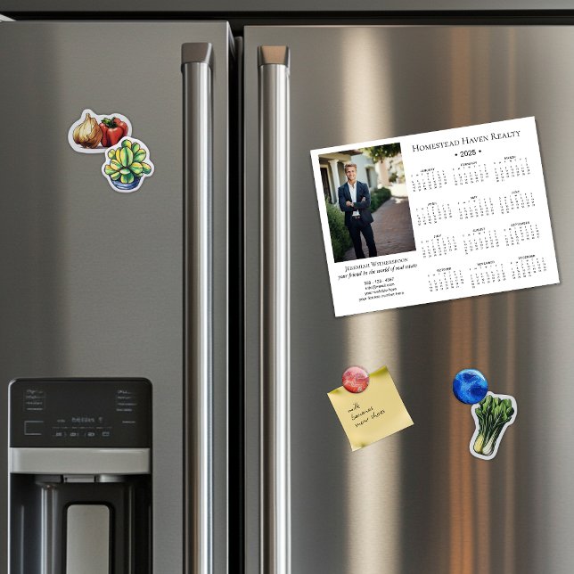 2025 Corporate Magnetic Photo Calendar - White (Skapare uppladdad)