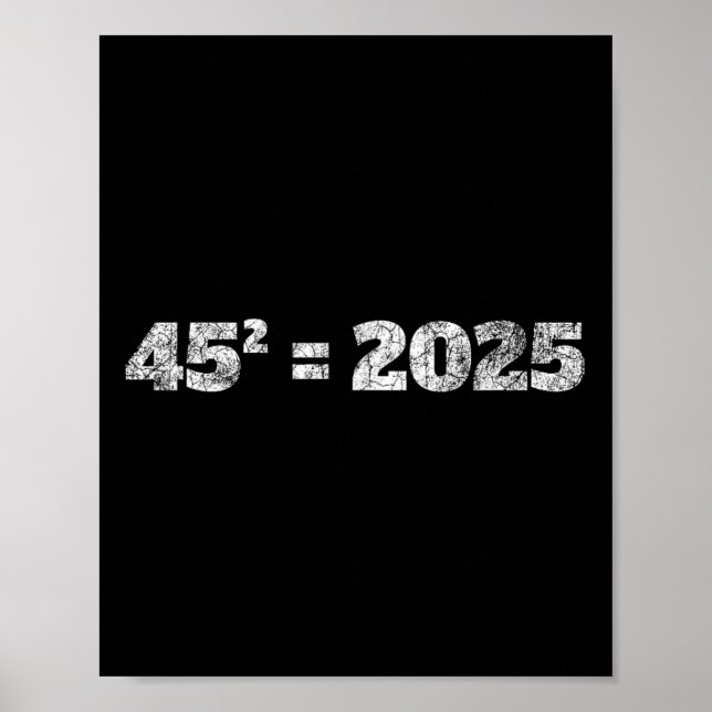 = 2025 Donald Trump Ekvation 45 47 Maga Val 2 Poster (Framsidan)